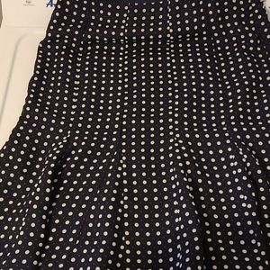 Navy blue polka dot skirt